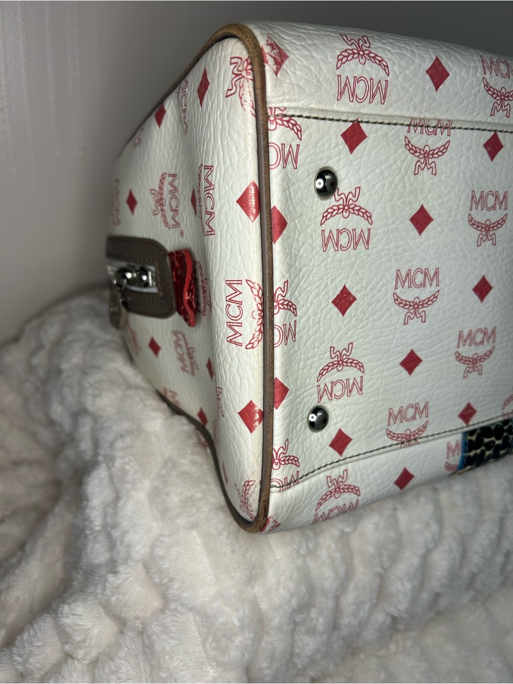 MCM Limited Edition “Princess Lion” Visetos Boston Bowler Bag - Picture 10 of 16